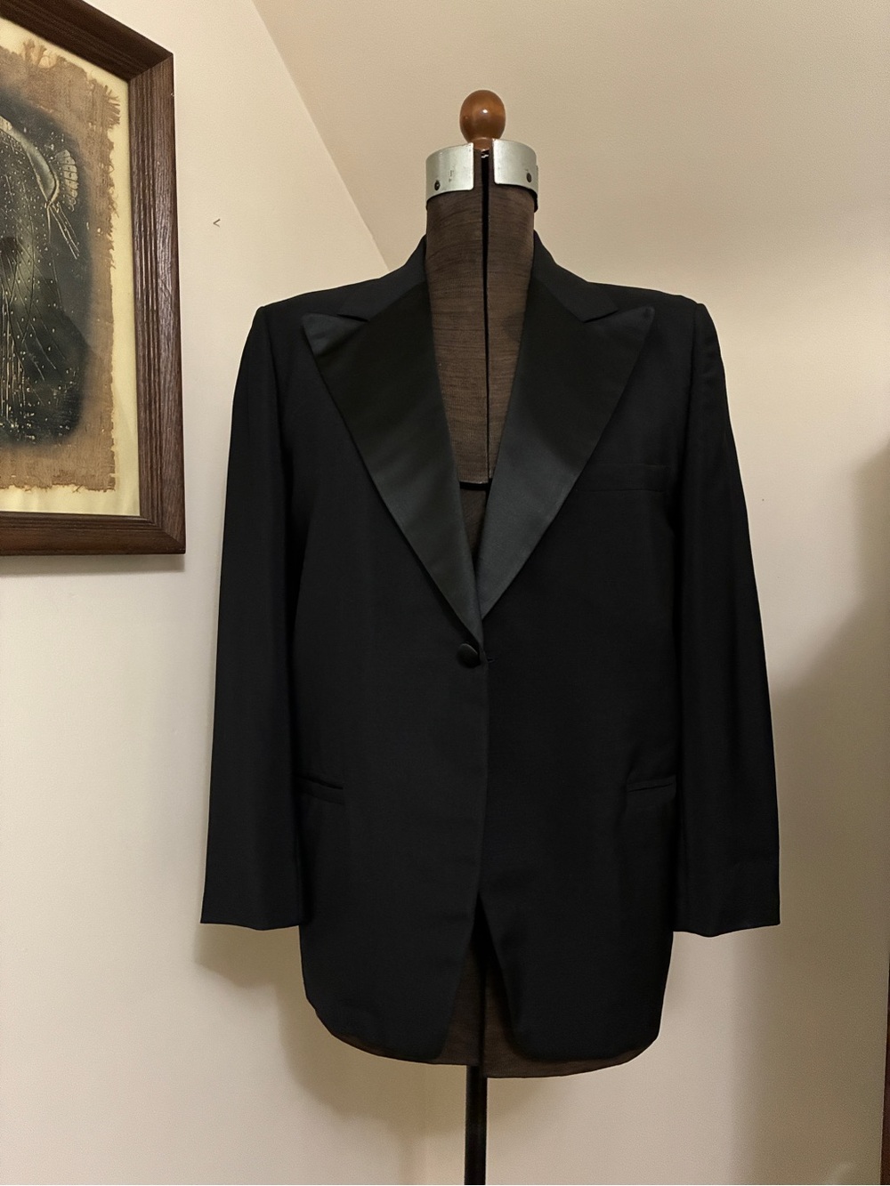 Bespoke Vintage Satin Lapel Tuxedo or Dinner Jacket